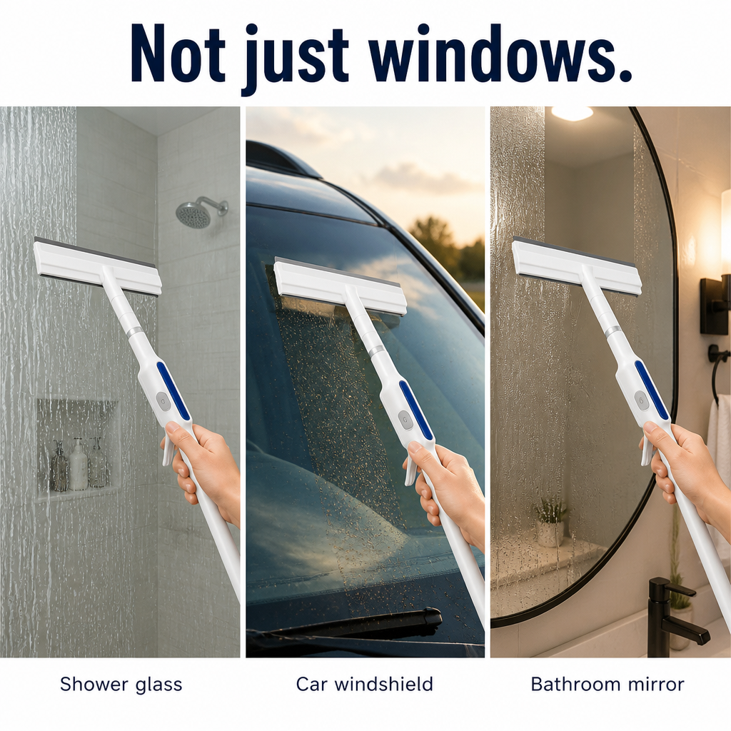 GlassGleam™ — Wipe Every Window Streak-Free in One Spray-and-Swipe Pass