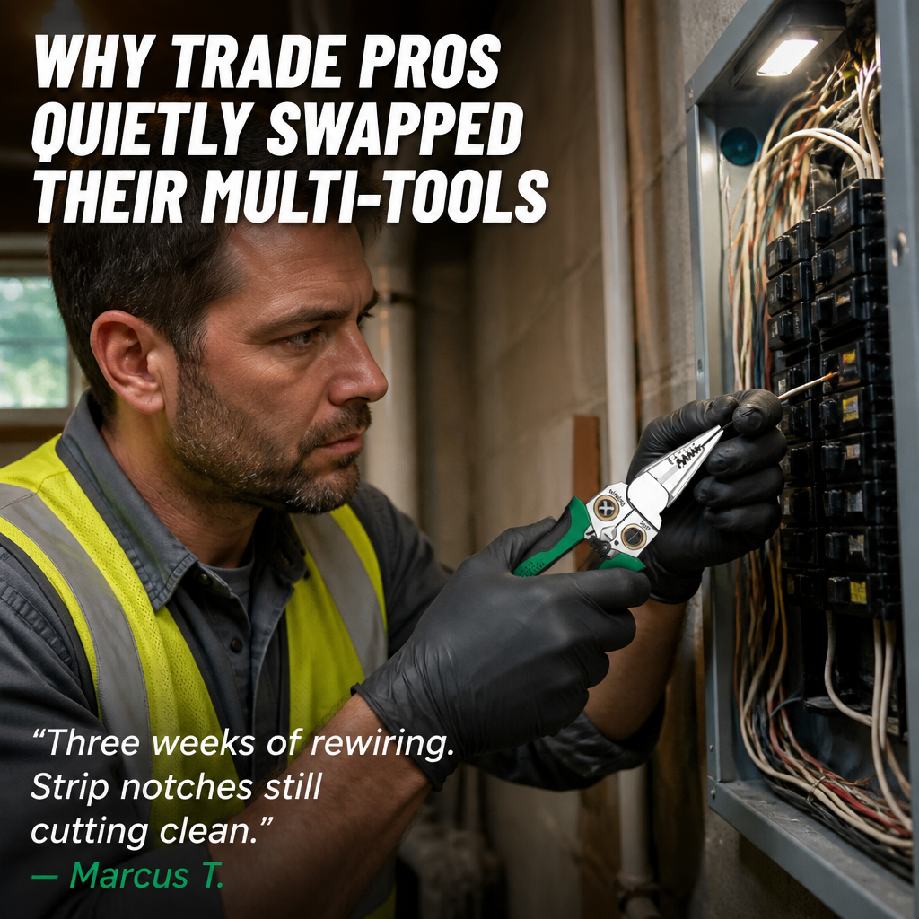 VoltEdge™ — Strip, Cut & Test Live Wires Without Switching Tools