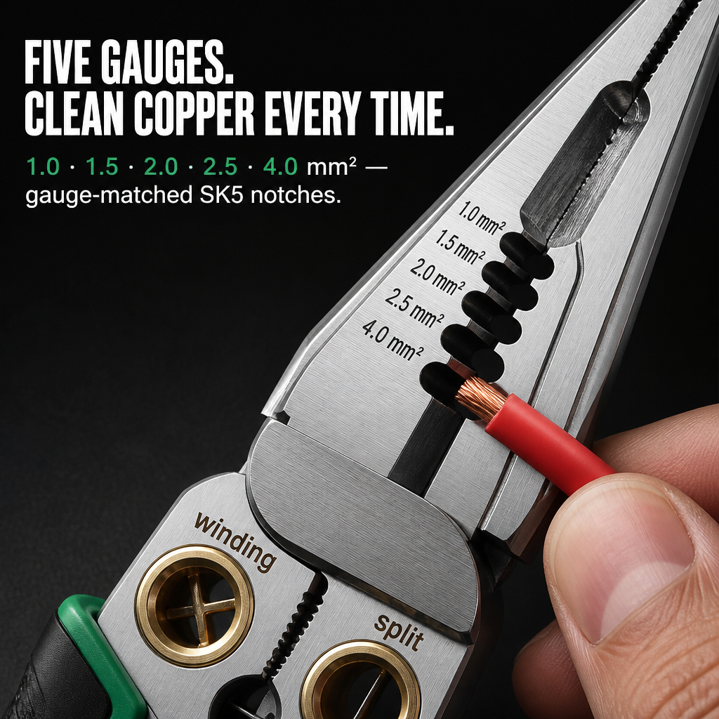 VoltEdge™ — Strip, Cut & Test Live Wires Without Switching Tools