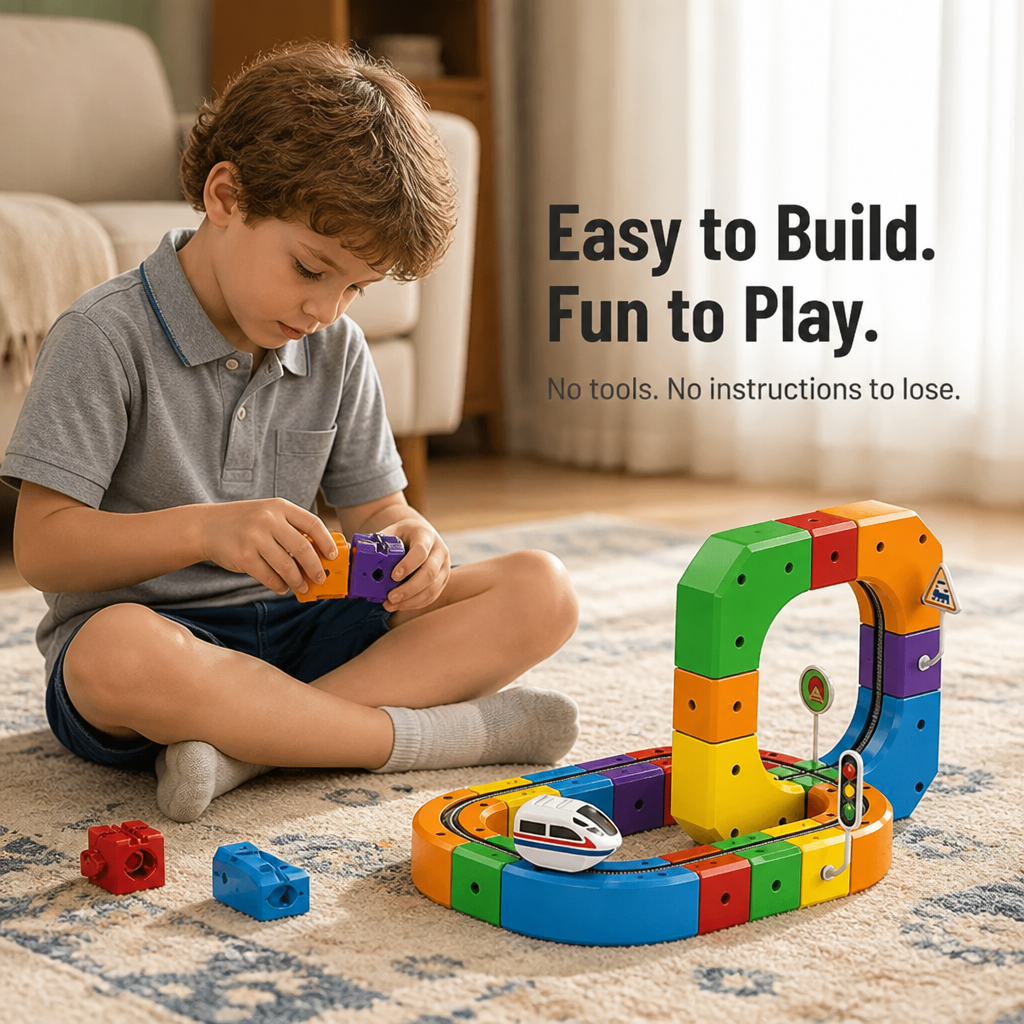 WonderRail™ — Build 3D Train Tracks That Climb, Loop & Run Upside Down