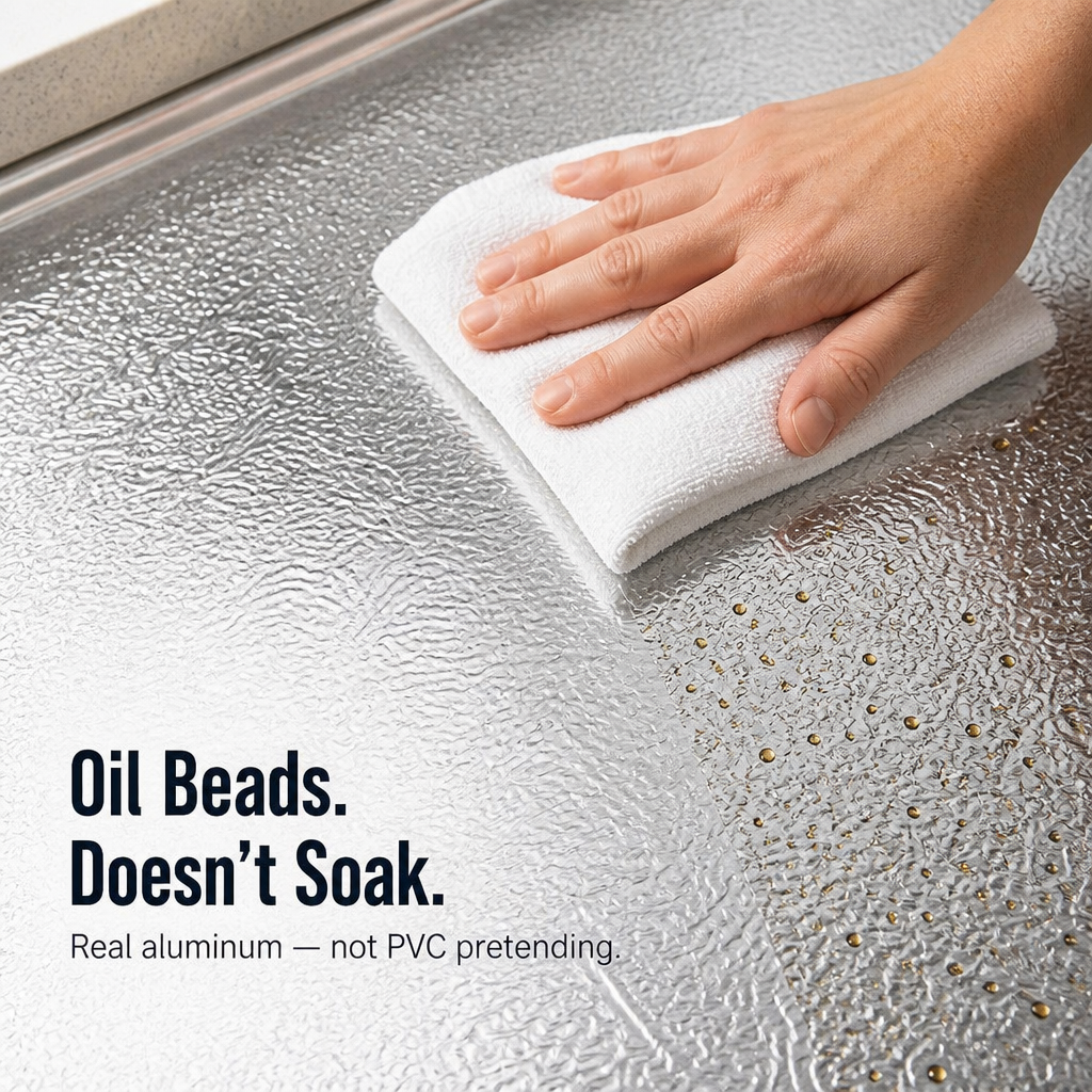 ShieldGuard™ — Cover Greasy Kitchen Walls With A Wipe-Clean Aluminum Skin