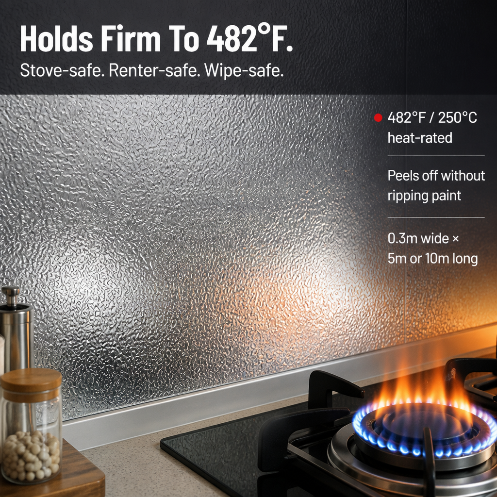 ShieldGuard™ — Cover Greasy Kitchen Walls With A Wipe-Clean Aluminum Skin