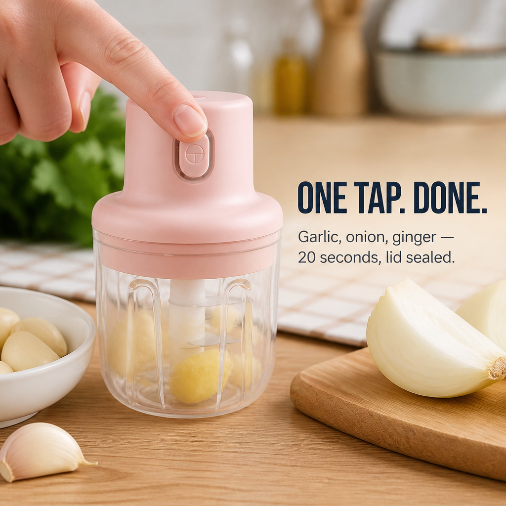 TurboSlice™ — Mince Garlic, Onion & Ginger in 20 Seconds Flat