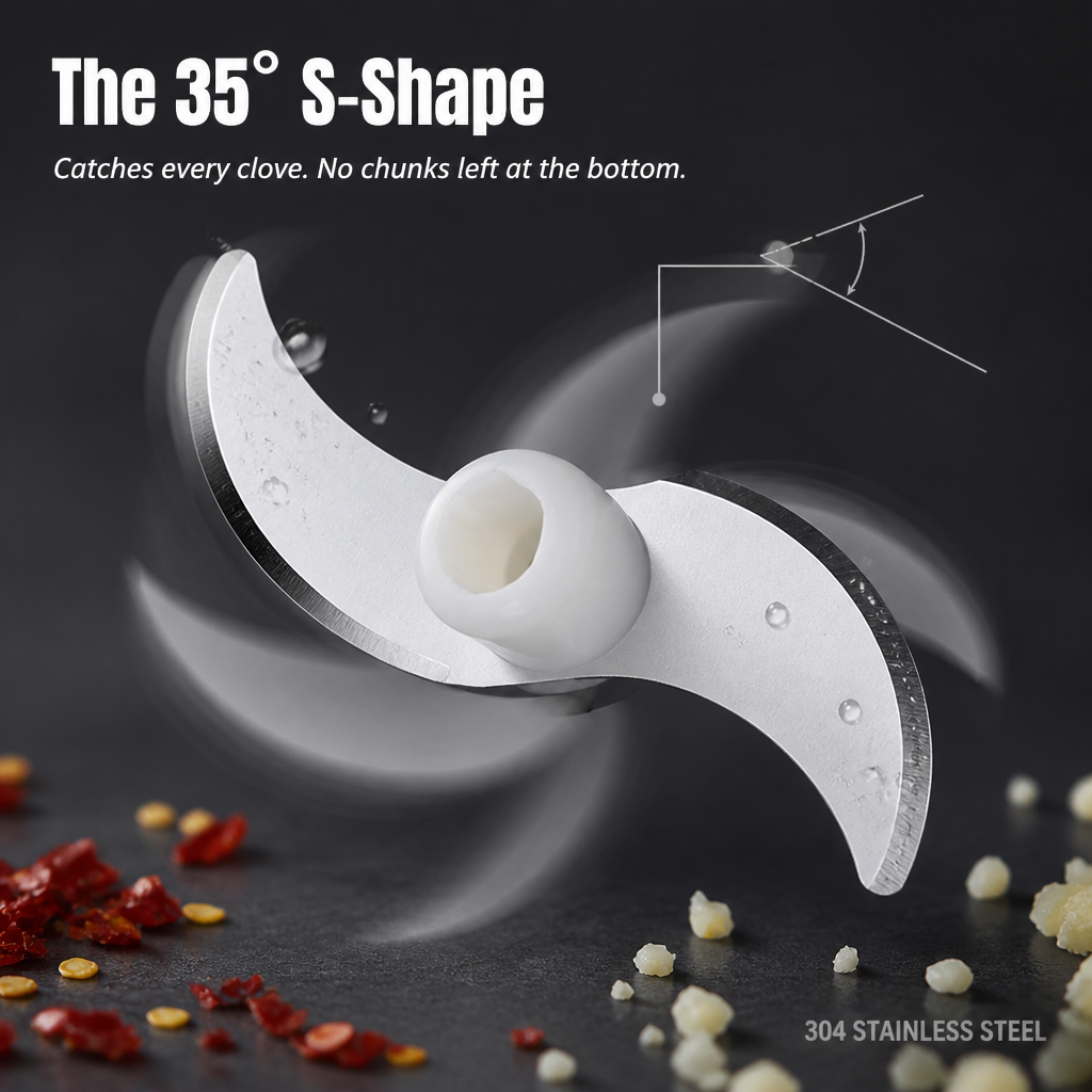 TurboSlice™ — Mince Garlic, Onion & Ginger in 20 Seconds Flat