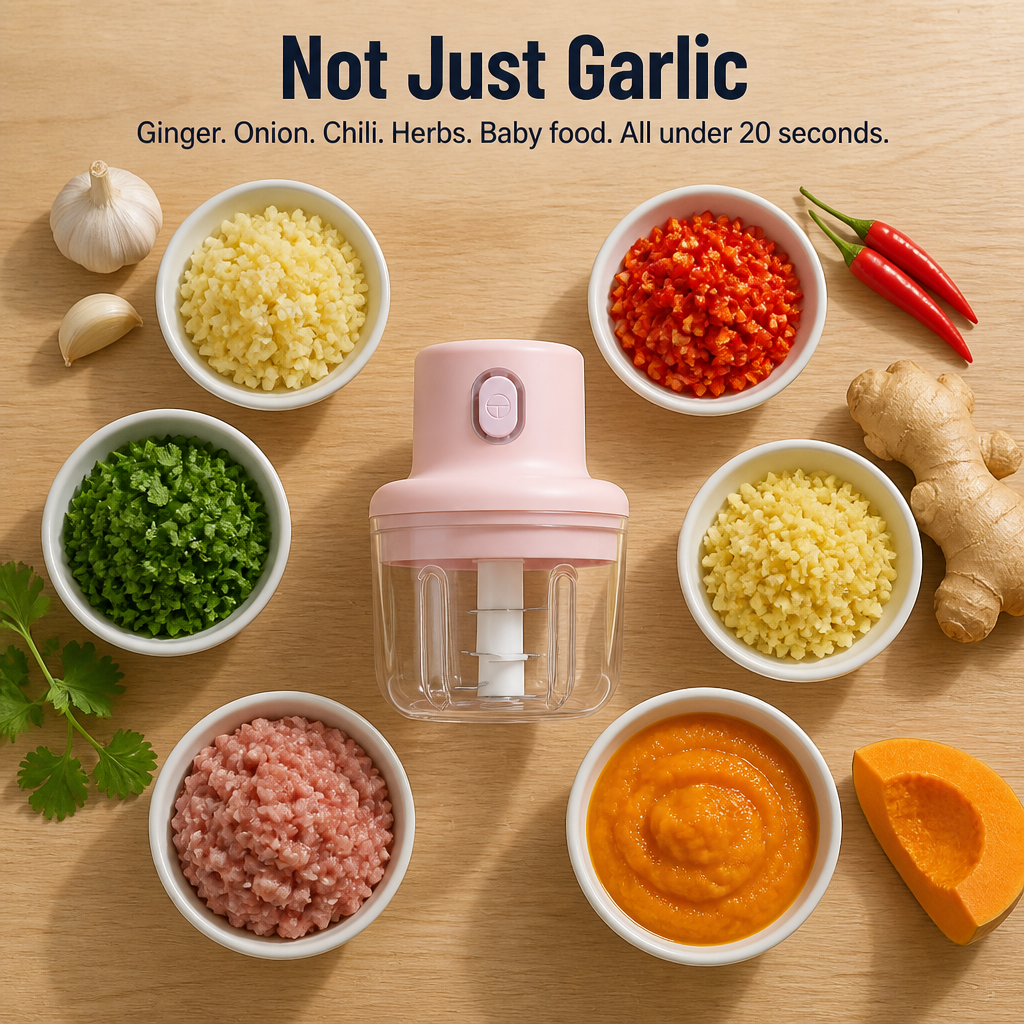 TurboSlice™ — Mince Garlic, Onion & Ginger in 20 Seconds Flat