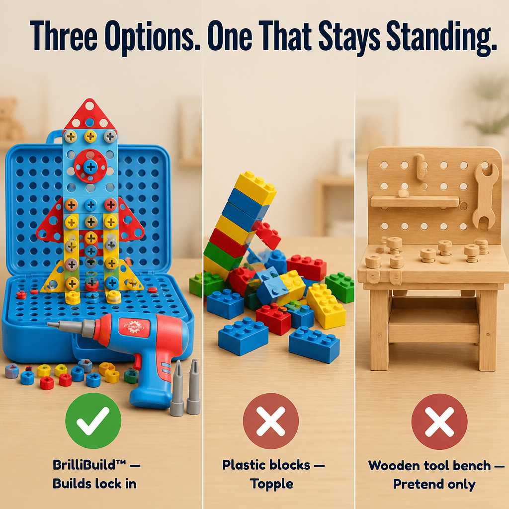 BrilliBuild™ — Hand Your Kid a Working Drill and Watch Screen Time Disappear