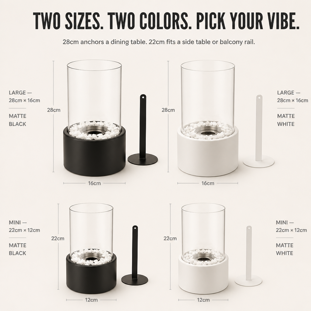 GlideCore™ — Turn Any Table Into a Cozy Real-Flame Centerpiece in 10 Seconds