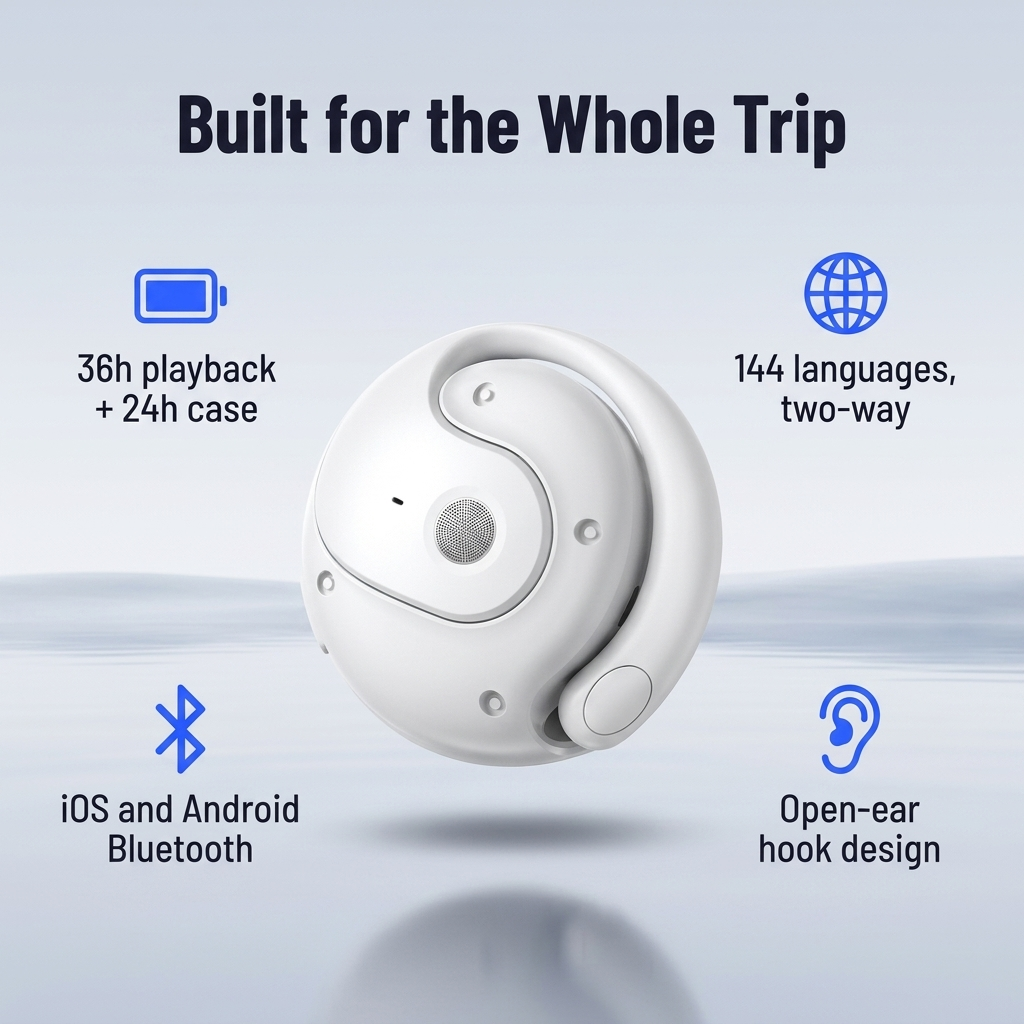 FluentEase™ — Speak and Understand 144 Languages Without Touching Your Phone