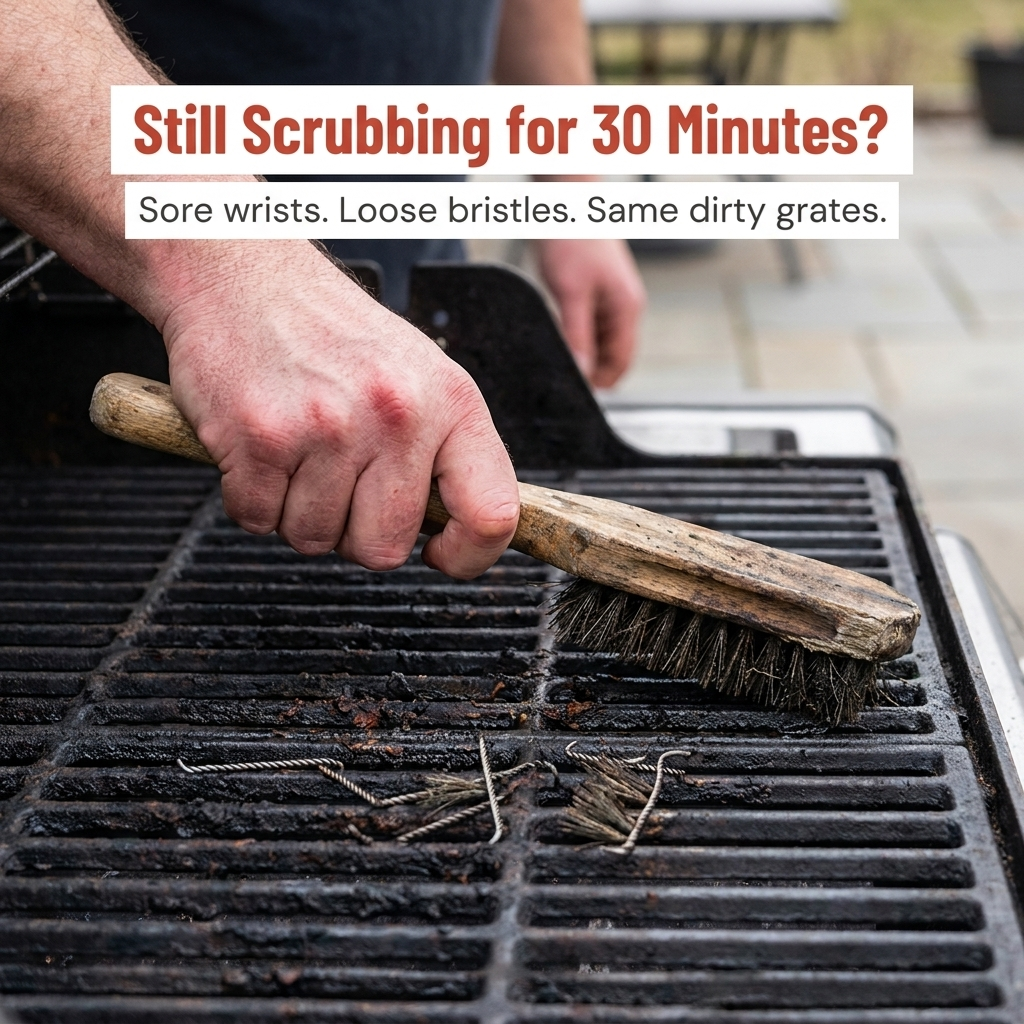 TurboGrillPro™ — Spin Through Burnt-On Grease in Minutes, No Scrubbing Required