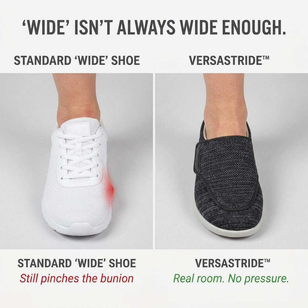 VersaStride™ — Walk Pain-Free On Swollen, Tender, Hard-To-Fit Feet All Day