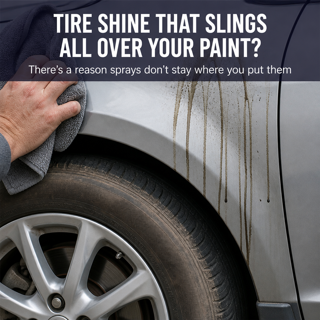 MidnightSheen™ — Restore Deep Black Tire Shine That Resists Sling, Rain & UV Fade