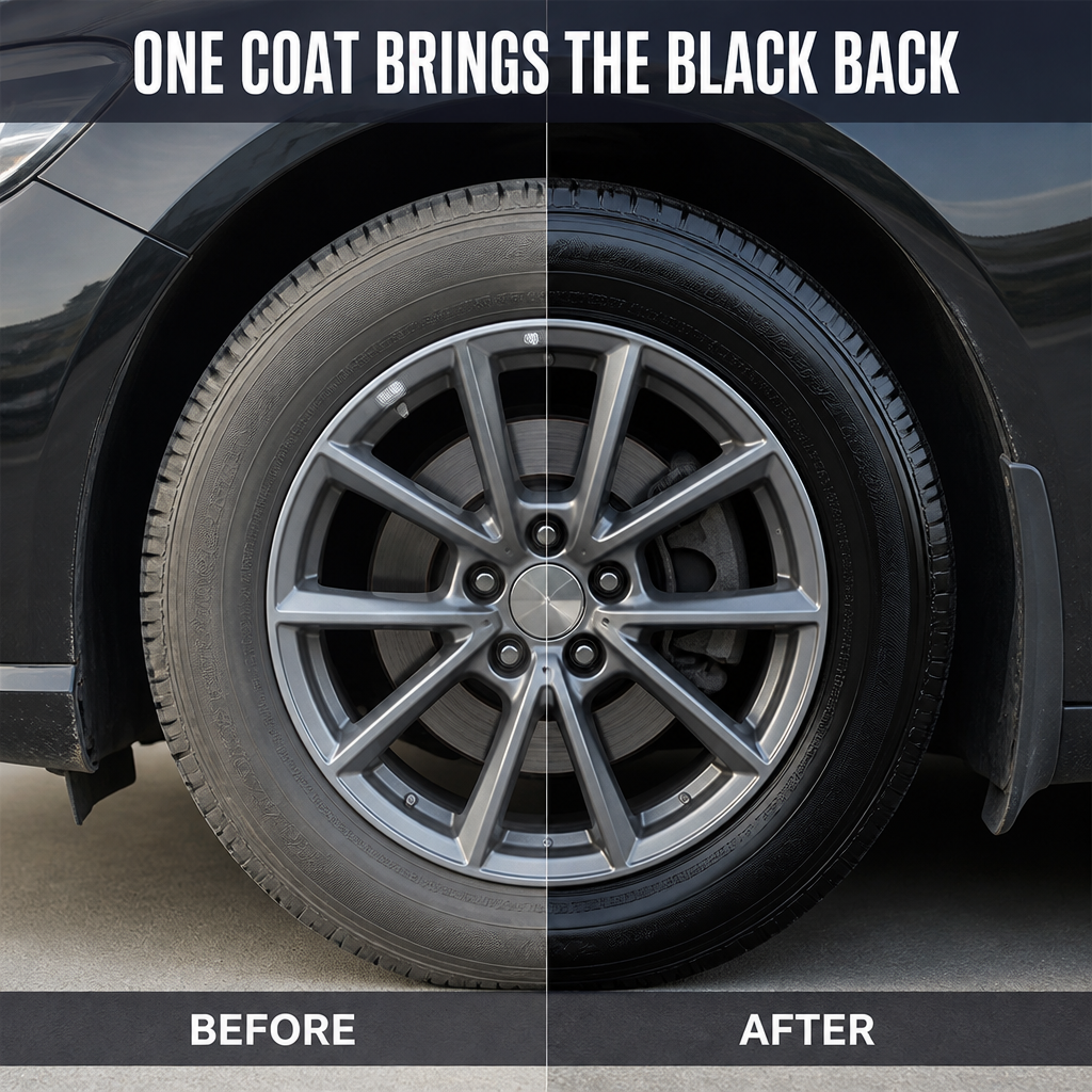 MidnightSheen™ — Restore Deep Black Tire Shine That Resists Sling, Rain & UV Fade