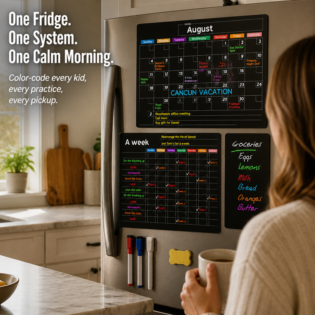 VibratoPlan™ — Map Every Practice, Pickup & Pool Party On The Fridge