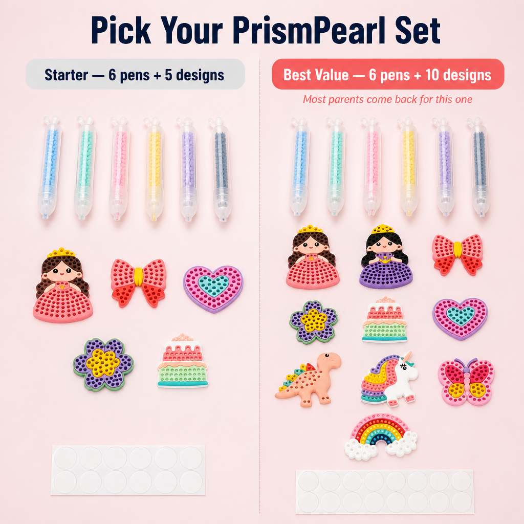 PrismPearl™ — Trade Screen Time For Sparkly Bead Stickers Kids Beg To Make