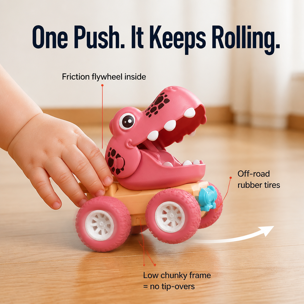 ThunderRex™ — Push, Race, and Roar with Tough No-Battery Dino Trucks