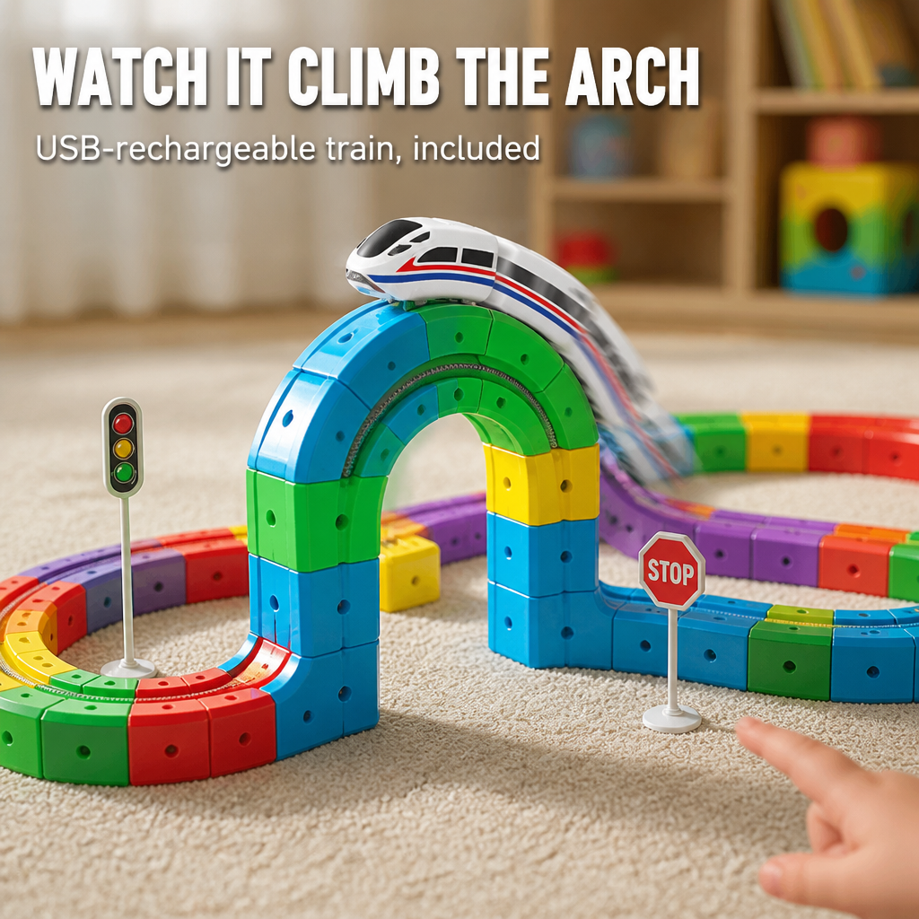 TurboTrail™ — Snap-Together Cube Tracks That Pull Kids Off Screens For Hours