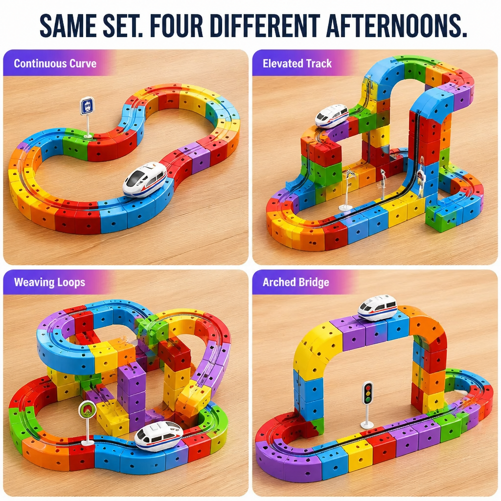 TurboTrail™ — Snap-Together Cube Tracks That Pull Kids Off Screens For Hours