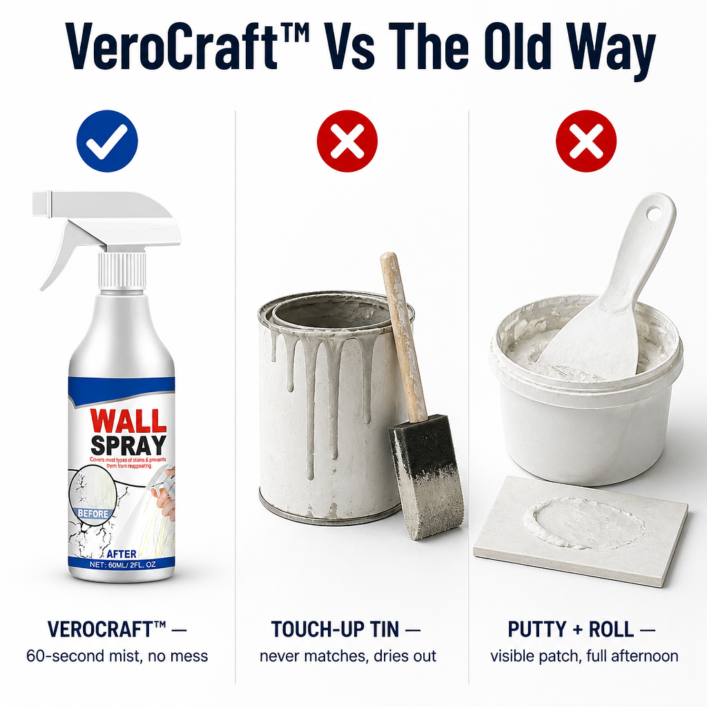 VeroCraft™ — Cover Crayon, Cracks & Scuffs Without Repainting the Wall