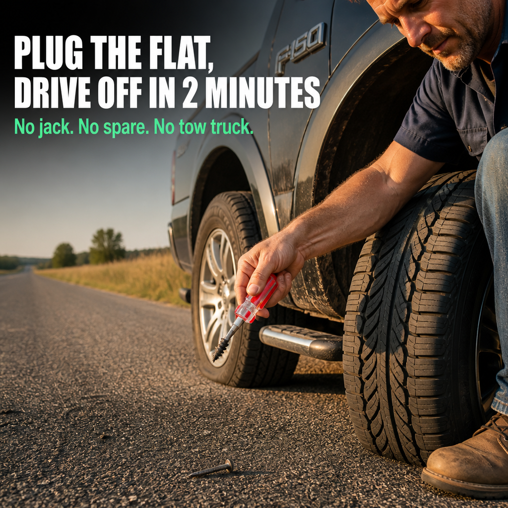 SlipMate™ — Plug Any Flat In 60 Seconds Without Removing The Tire