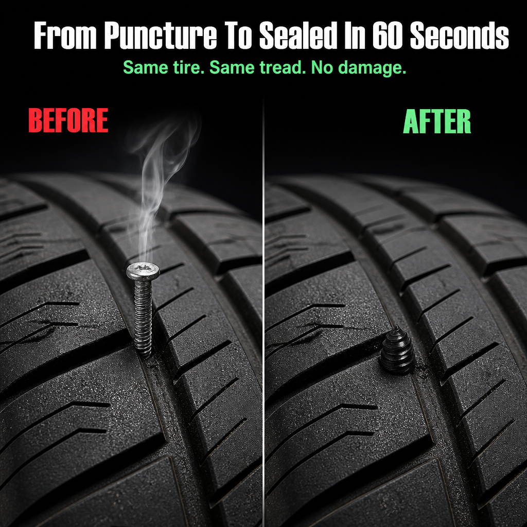 SlipMate™ — Plug Any Flat In 60 Seconds Without Removing The Tire