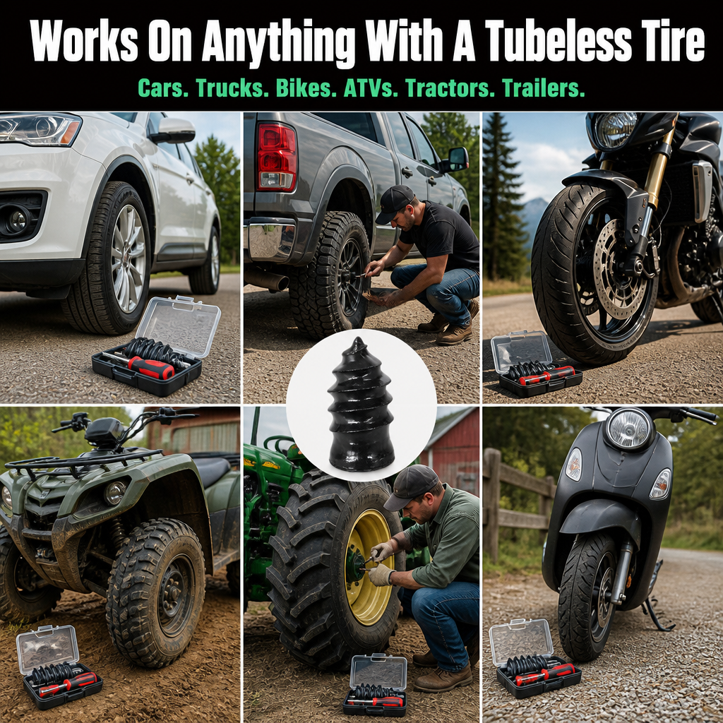 SlipMate™ — Plug Any Flat In 60 Seconds Without Removing The Tire