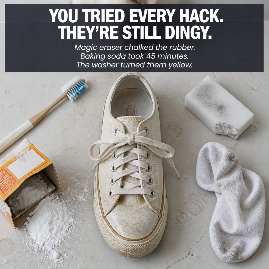 PureStep™ — Lift Dingy Yellow Stains & Restore White Sneakers in 5 Minutes