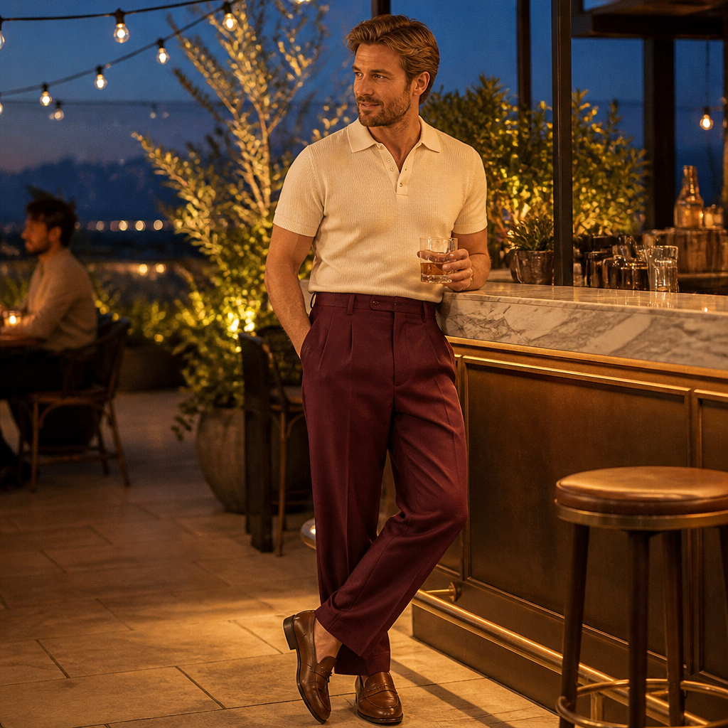 Roven™ – Tailored Wide-Leg Men's Trousers with Deep Slant Pockets