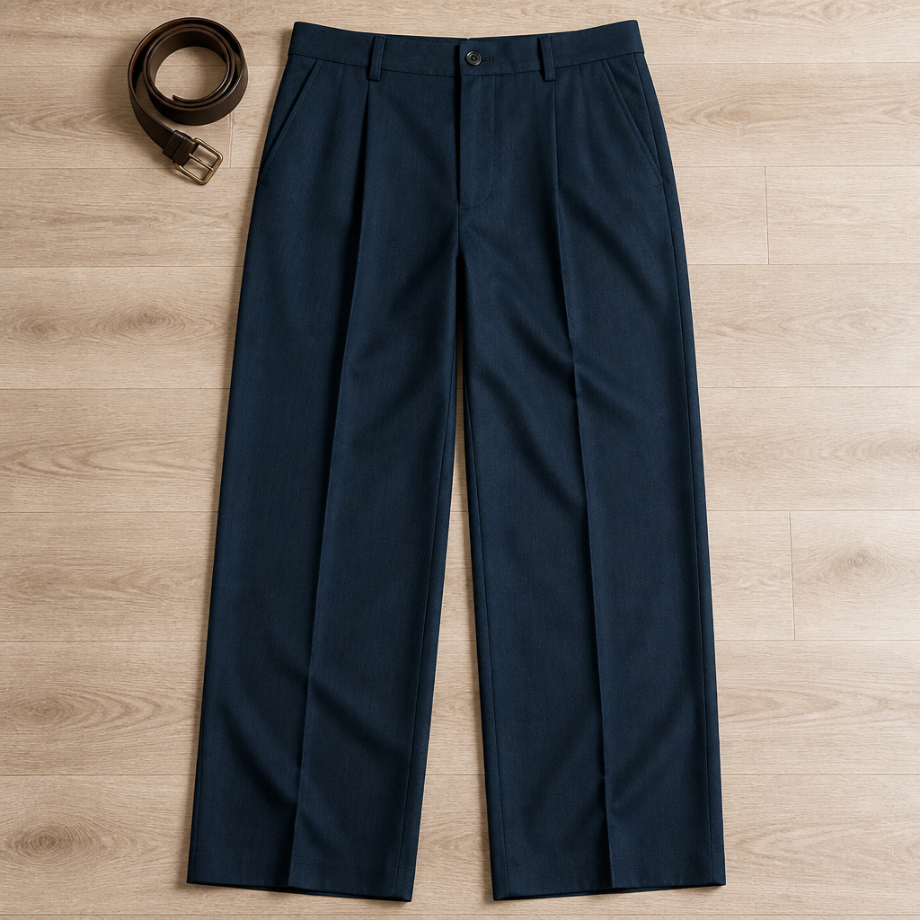 Roven™ – Tailored Wide-Leg Men's Trousers with Deep Slant Pockets
