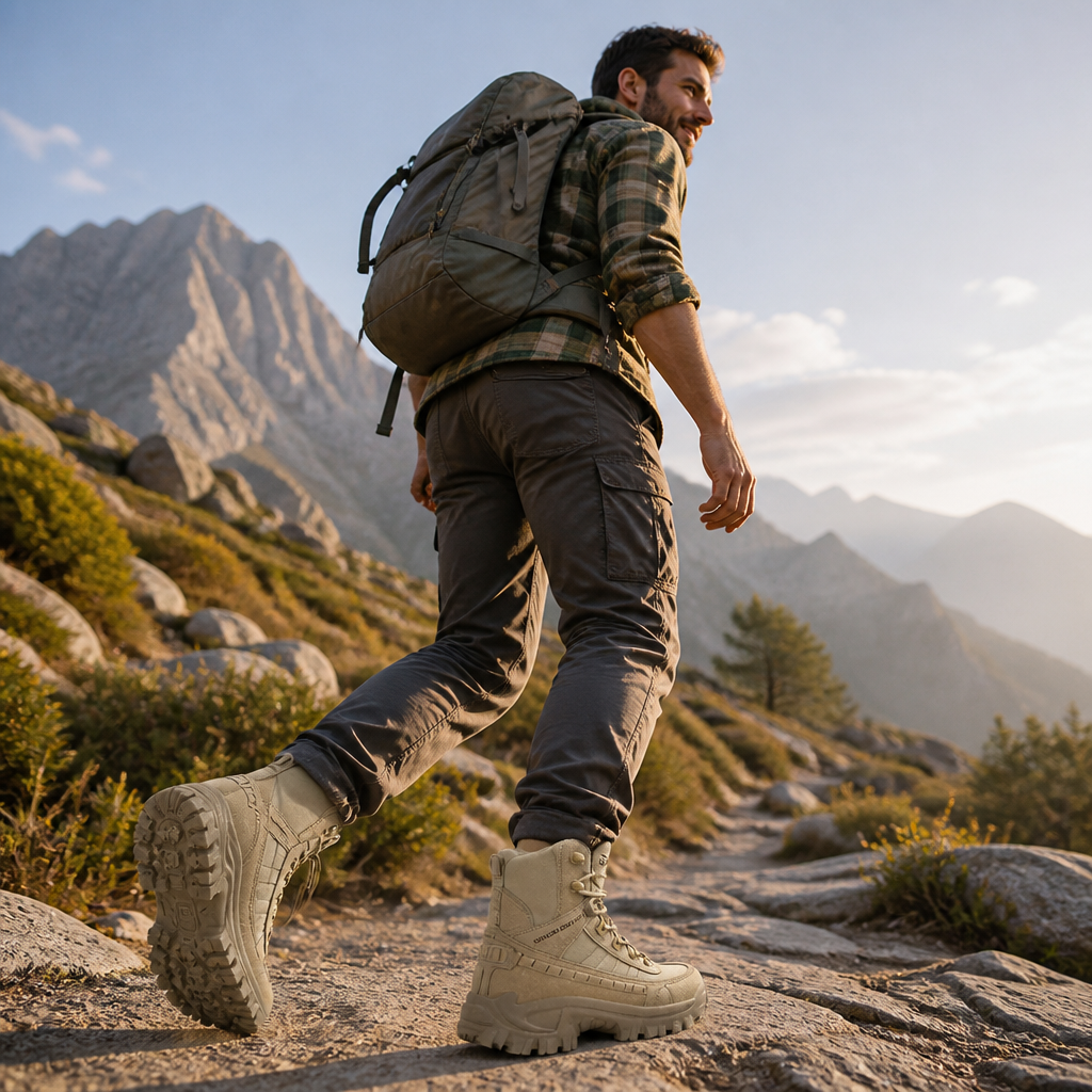 VortexTrail™ – Tactical Side-Zip Boots with Anti-Slip Rugged Sole