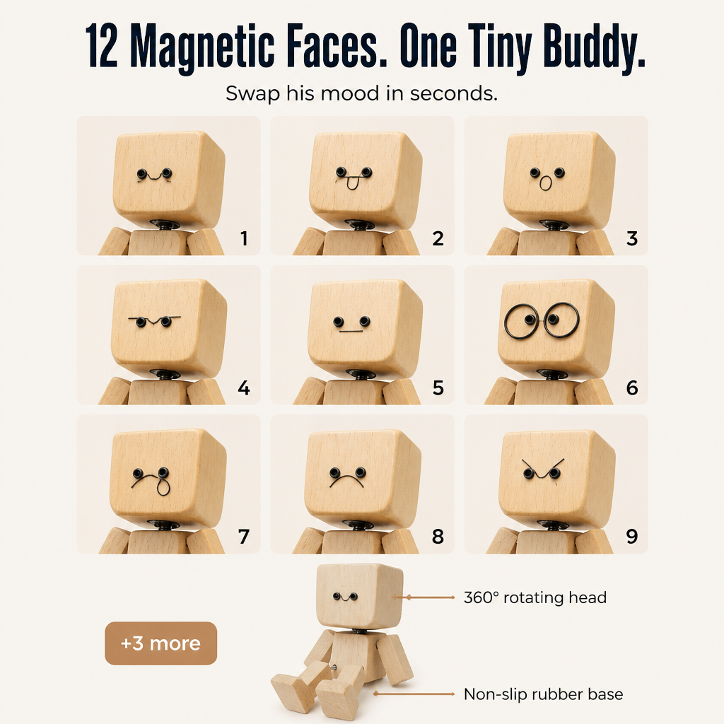 WoodMuse™ — Park a Hand-Carved Wooden Buddy That Rocks With Every Drive