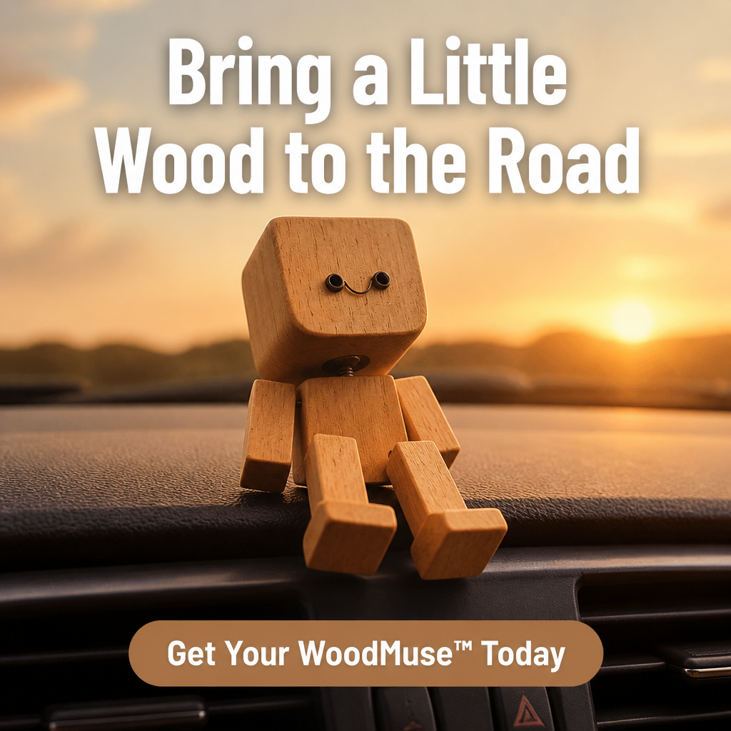 WoodMuse™ — Park a Hand-Carved Wooden Buddy That Rocks With Every Drive