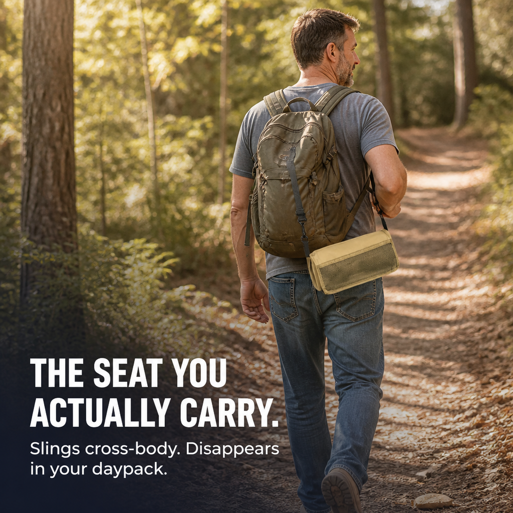 TerraSeat™ — Carry a 330 lb Seat That Folds Into Your Daypack