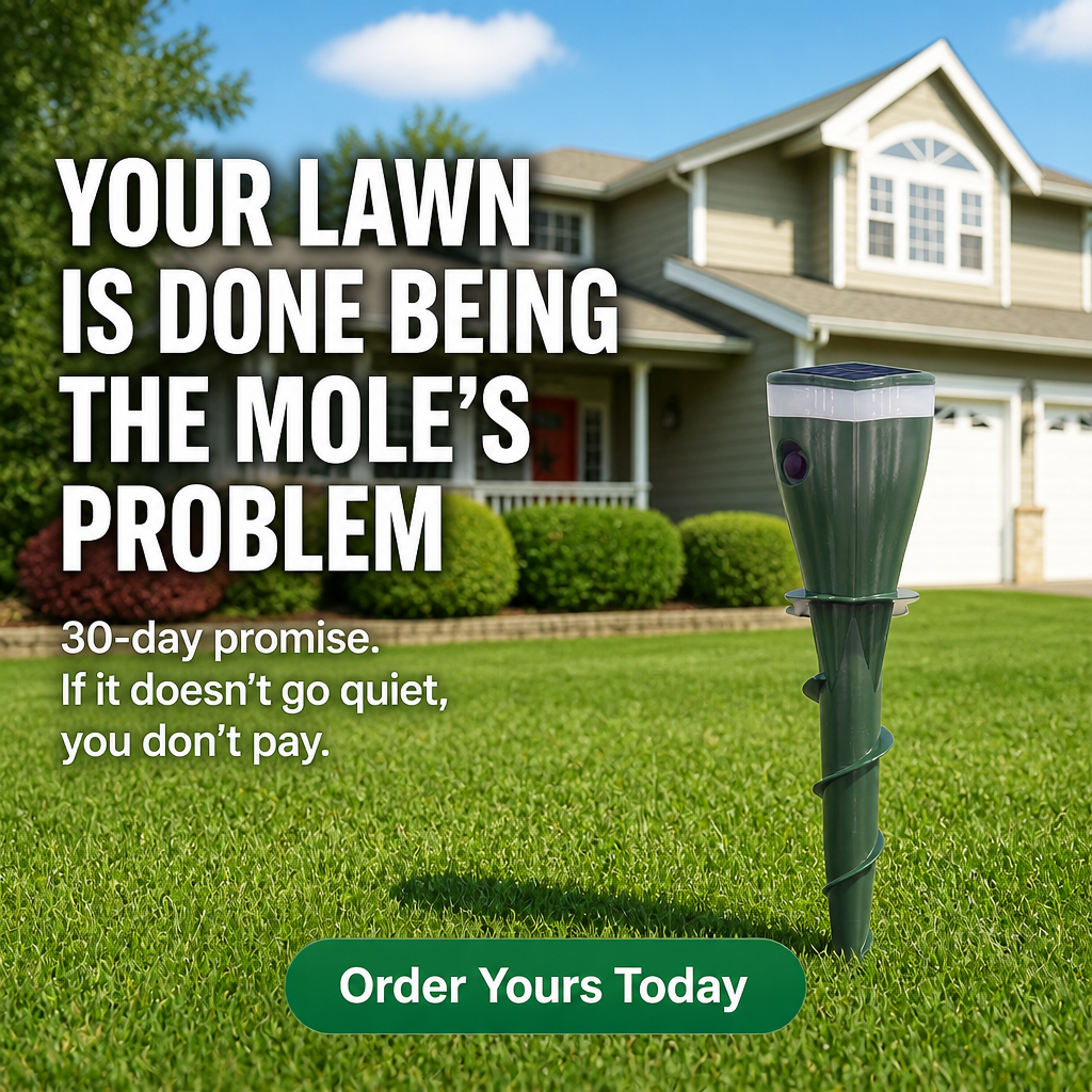 PestGuard™ — Drive Moles, Voles & Groundhogs Out With 100ft Silent Solar Pulses