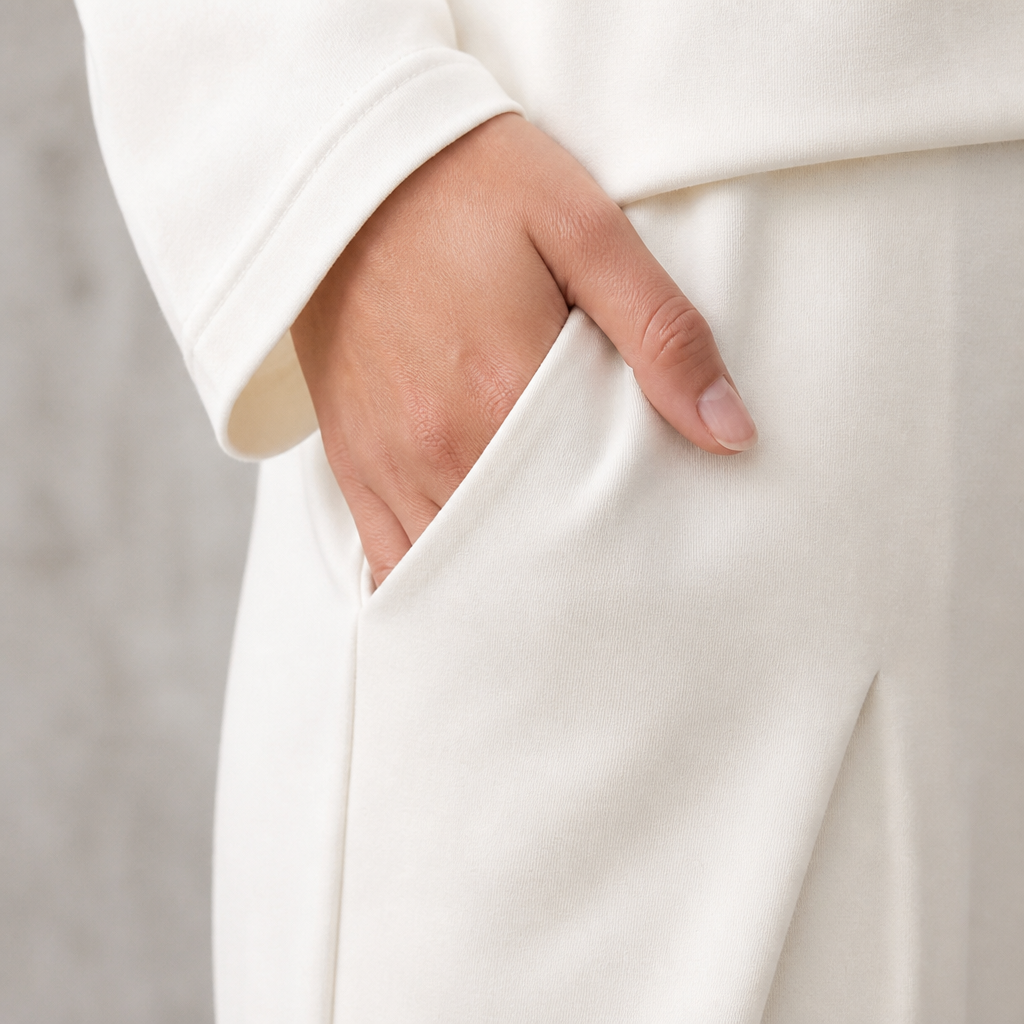 Mirelle™ – Relaxed Boat-Neck Two-Piece Set with Tapered Pleated Pants
