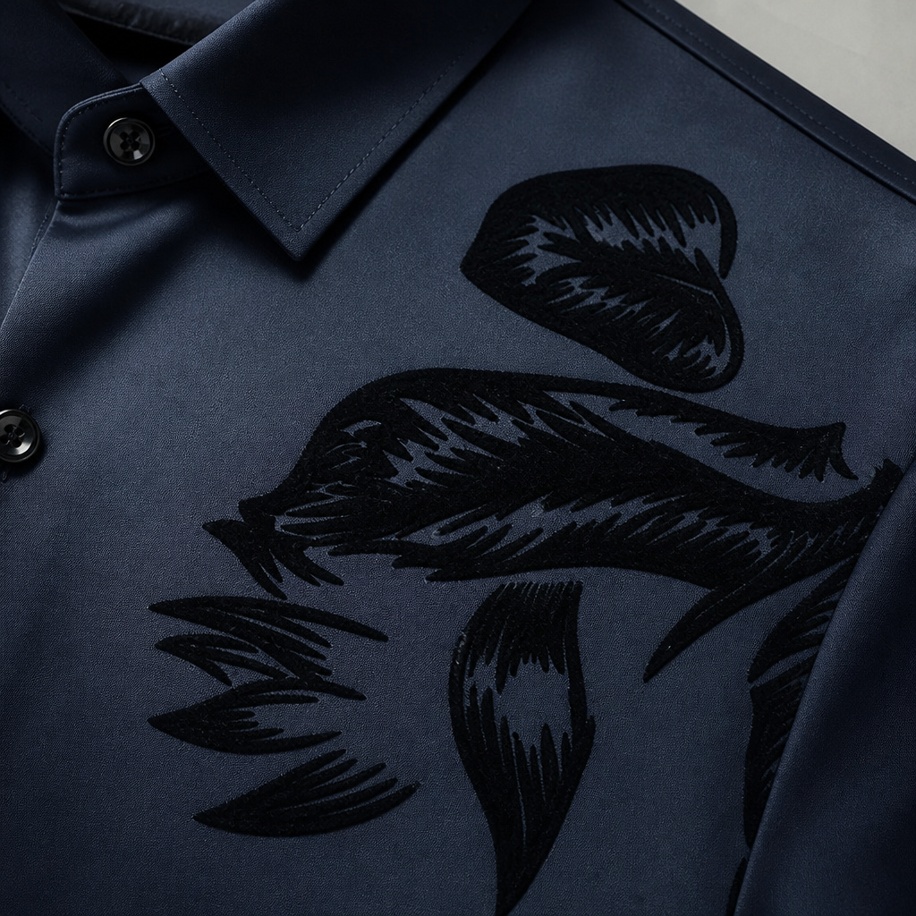 VulcanTherm™ – Slim-Fit Fleece-Lined Shirt with Brushstroke Print