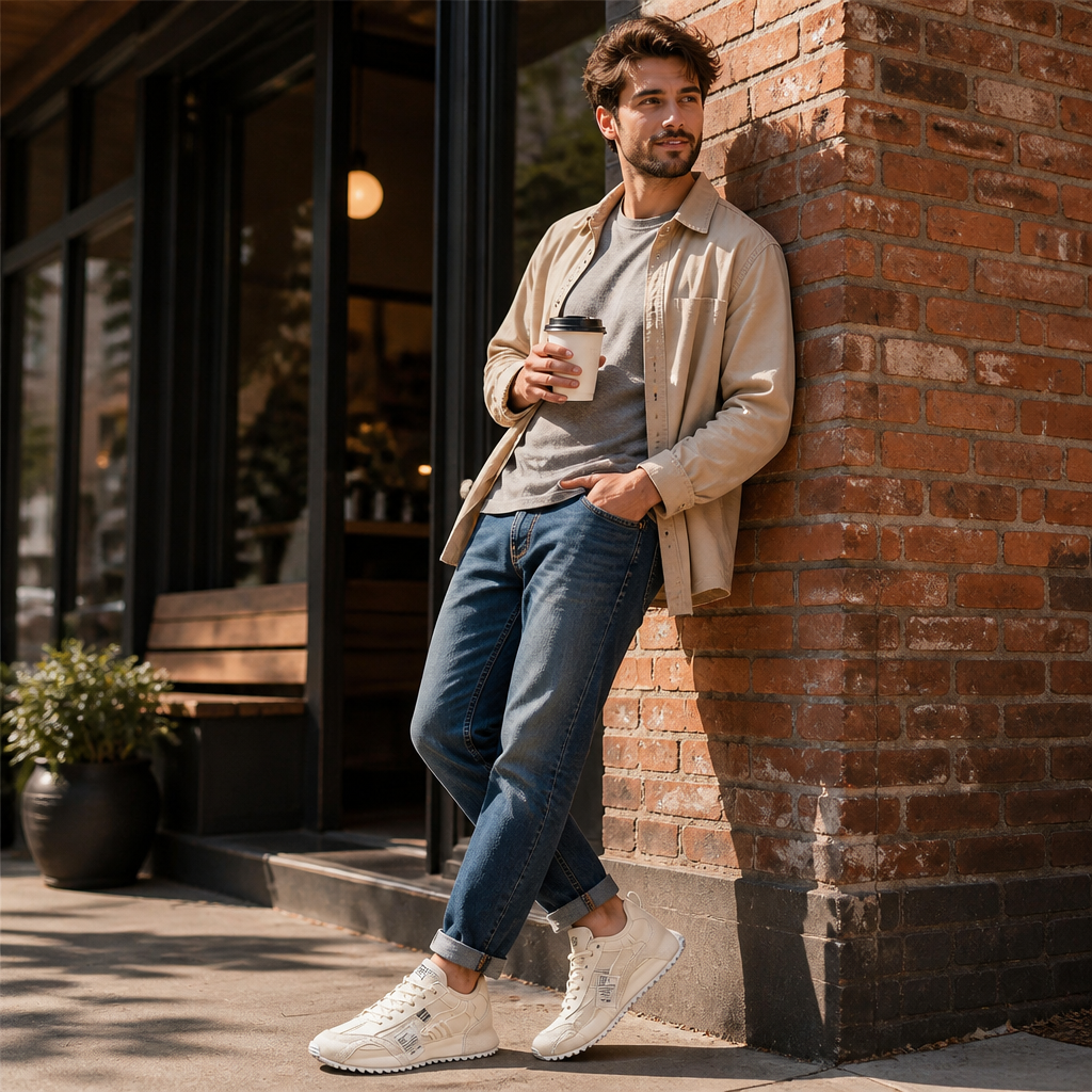 StridePro™ – Retro Heritage Runner Sneakers with Suede & Mesh Mix