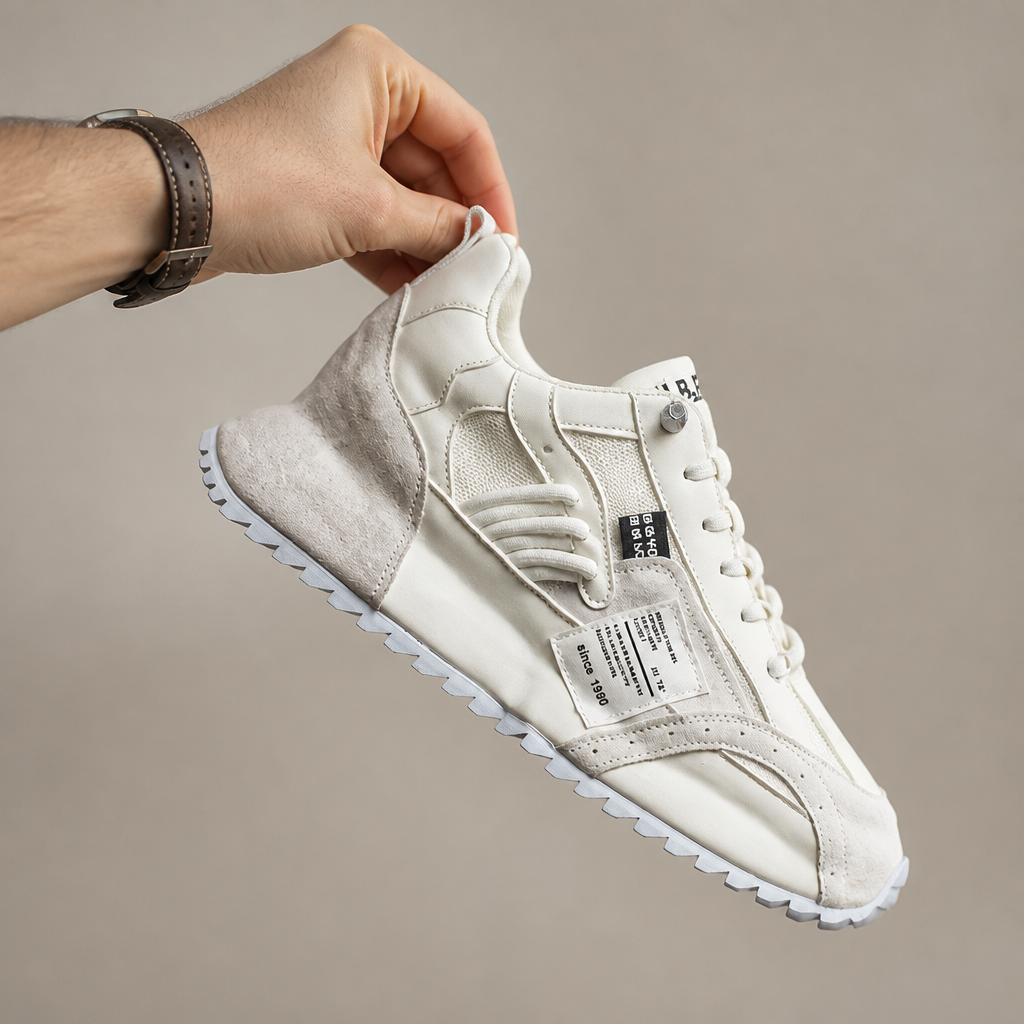StridePro™ – Retro Heritage Runner Sneakers with Suede & Mesh Mix
