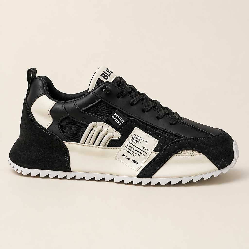 StridePro™ – Retro Heritage Runner Sneakers with Suede & Mesh Mix