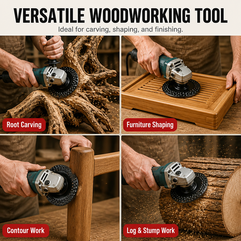 VeloCraft™ — Carve, Shape & Hog Wood Twice As Fast On Any 5″ Grinder