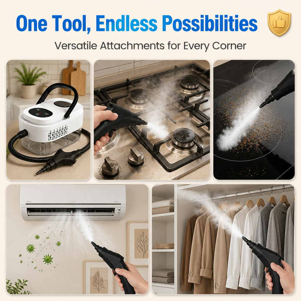 VaporaClean™ — Melt Baked-On Grease and Kill Germs With 221°F Chemical-Free Steam