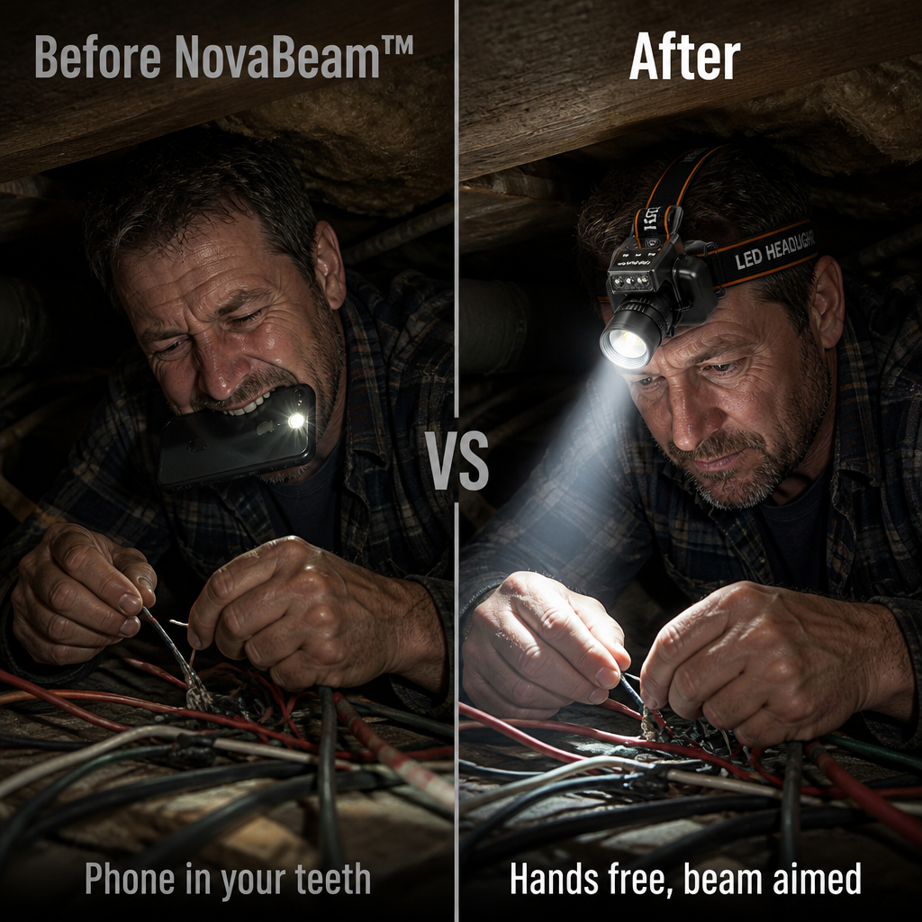 NovaBeam™ — Own the Night with Unstoppable, Hands-Free Brightness