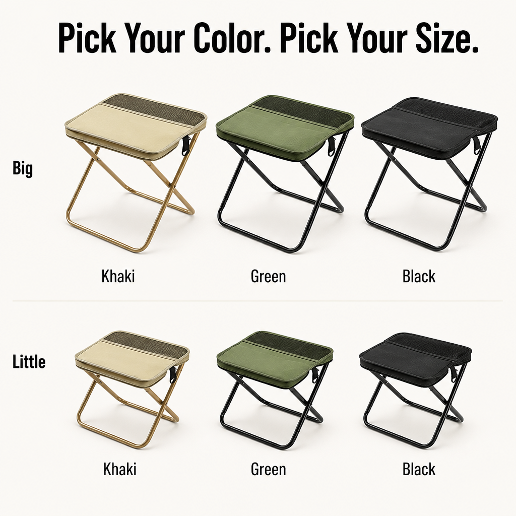 TrailEase™ — Pop Open A 330-lb Stool That Folds To Water-Bottle Size