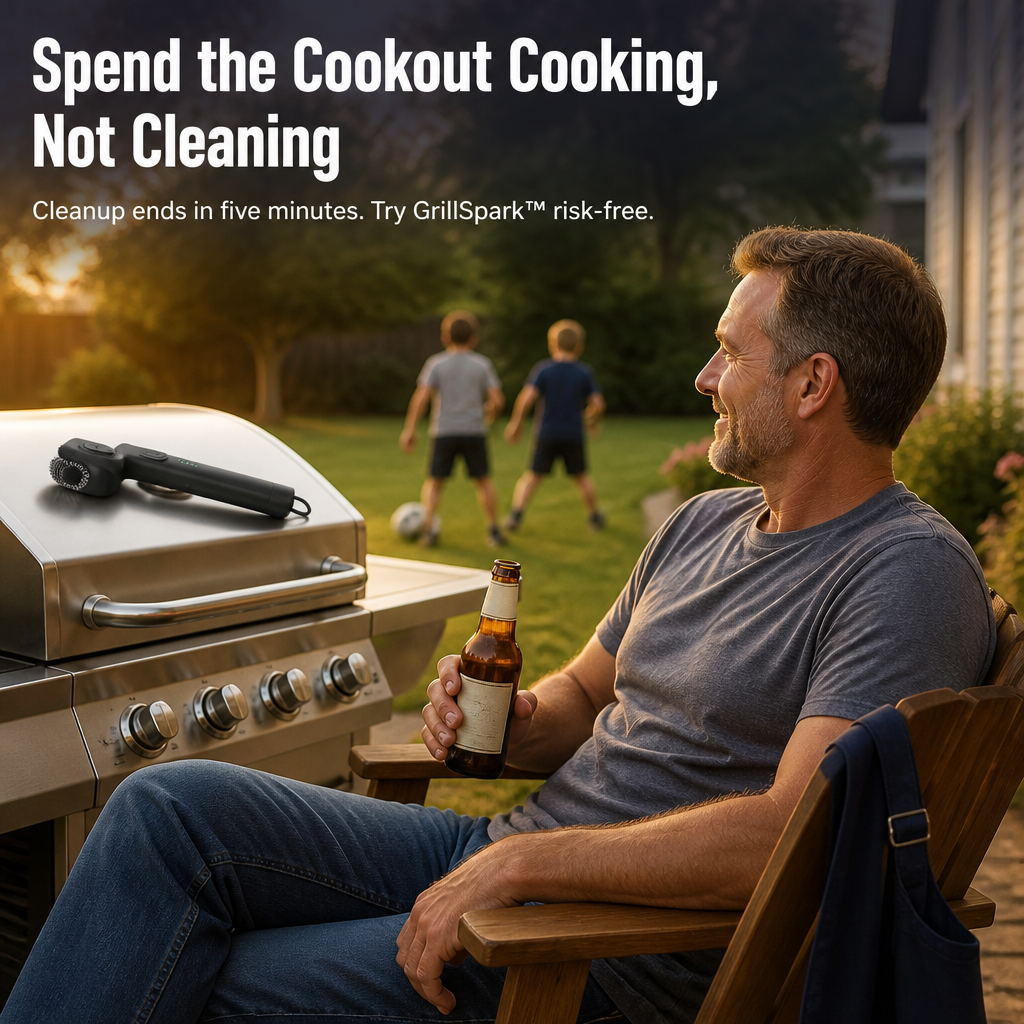 GrillSpark™ — Strip Caked-On Grill Grease in Minutes Without a Wire Brush