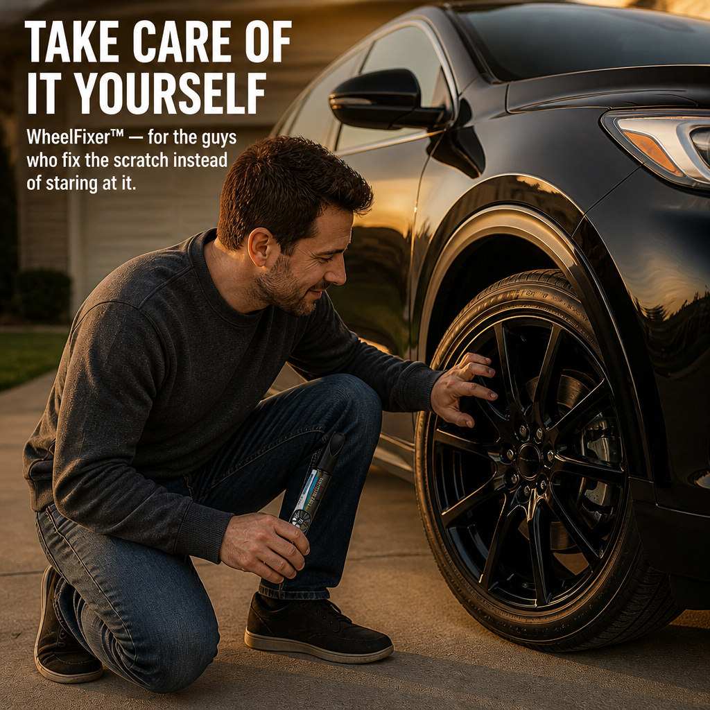 WheelFixer™ — Cover Curb Rash & Restore Factory Gloss-Black Rims in Minutes
