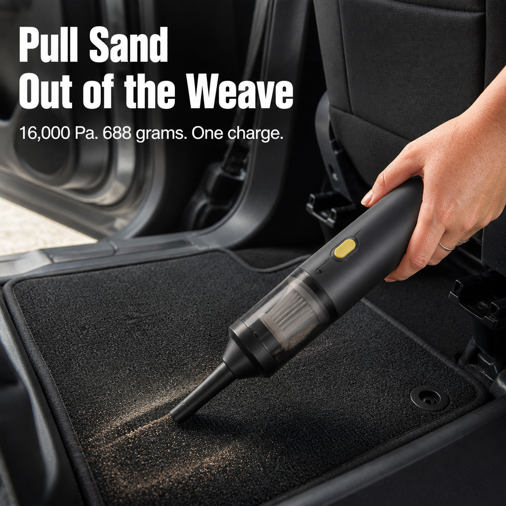 TurboSweep™ — Vacuum and Blow Clean Your Whole Car in One Charge