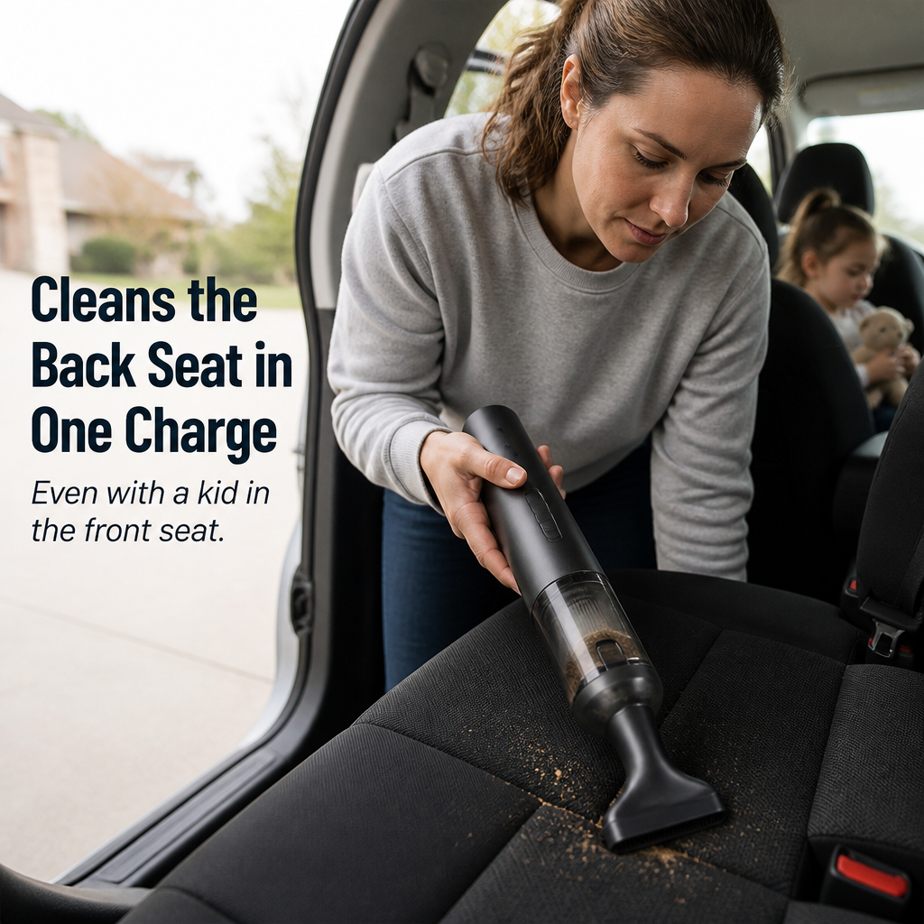 TurboSweep™ — Vacuum and Blow Clean Your Whole Car in One Charge