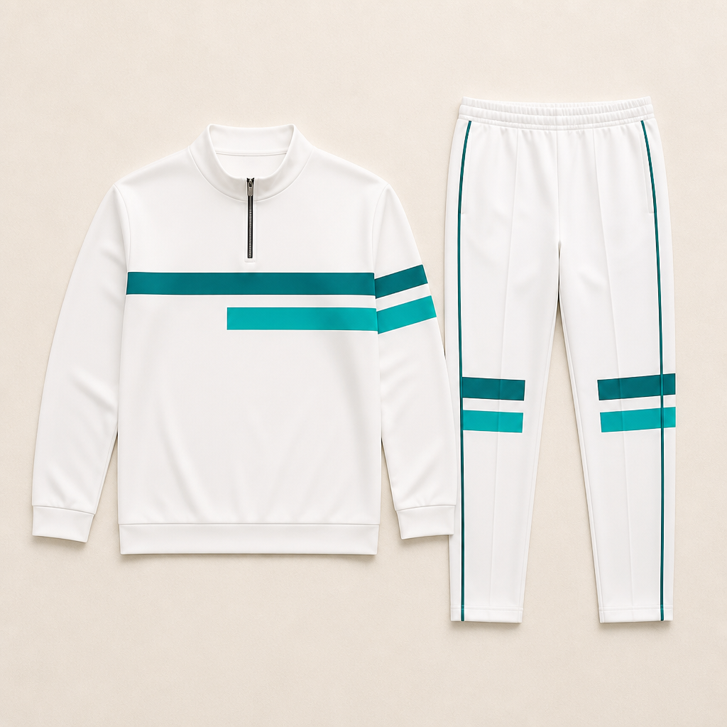 RevitaFit™ – Bold Color-Block Two-Piece Set with Half-Zip Mock Neck