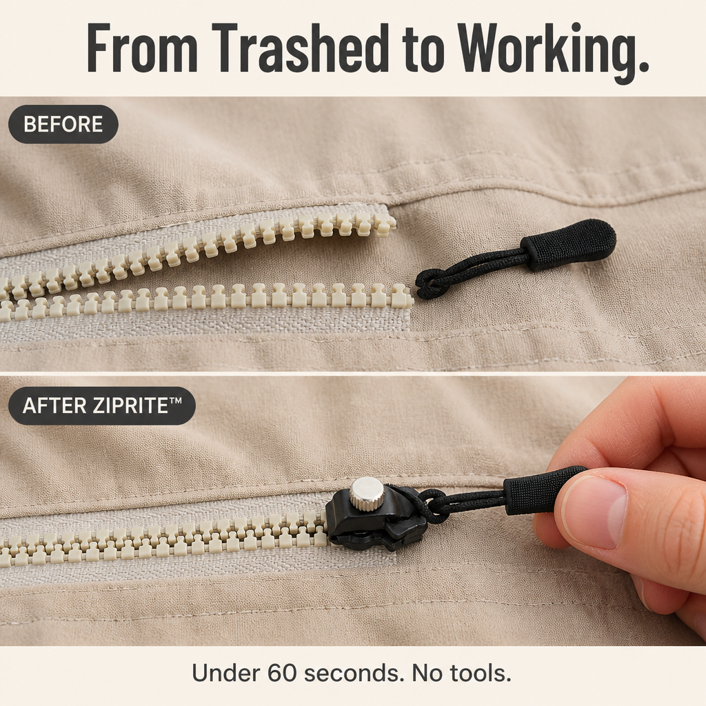 ZipRite™ — Snap Any Broken Zipper Back to Life in 10 Seconds