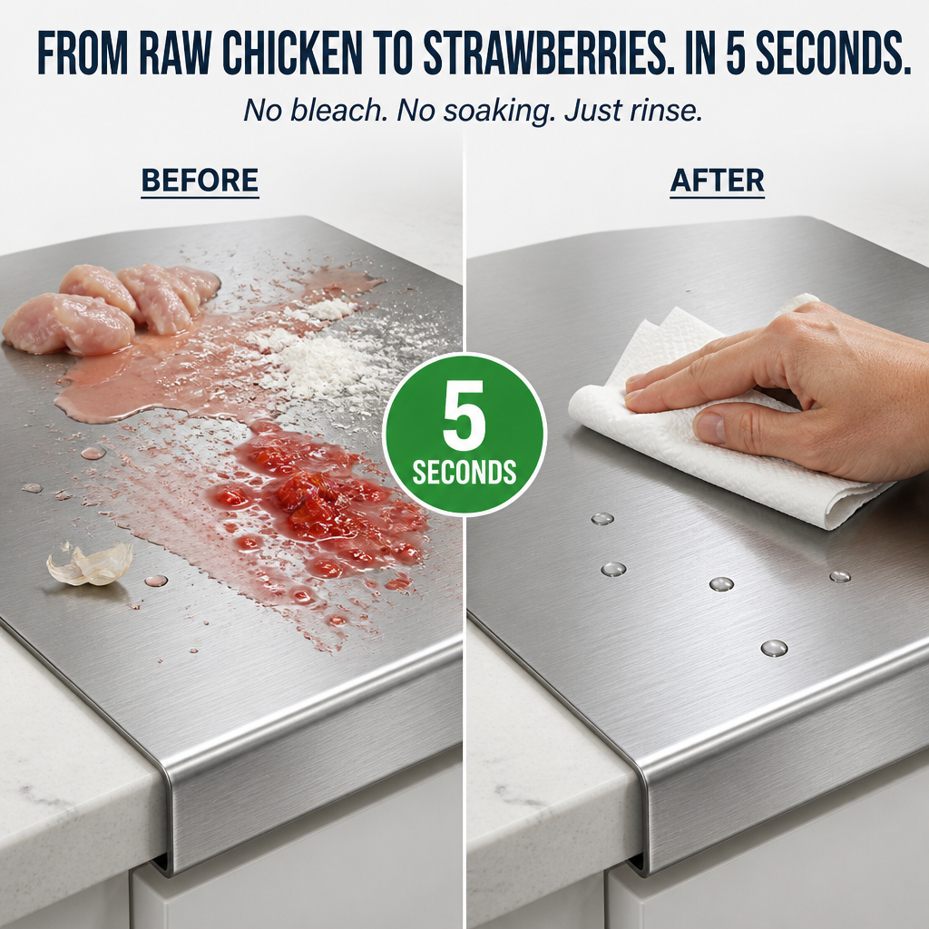 PureSteel™ — Hooks Onto Your Counter And Wipes Bacteria Away In Seconds