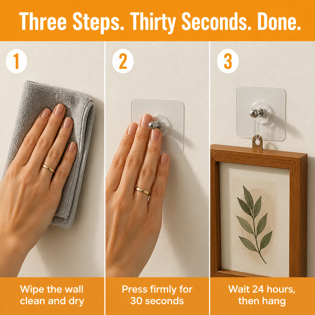 SteelGrip™ — Hang Heavy Frames Without Drilling a Single Hole in Your Wall